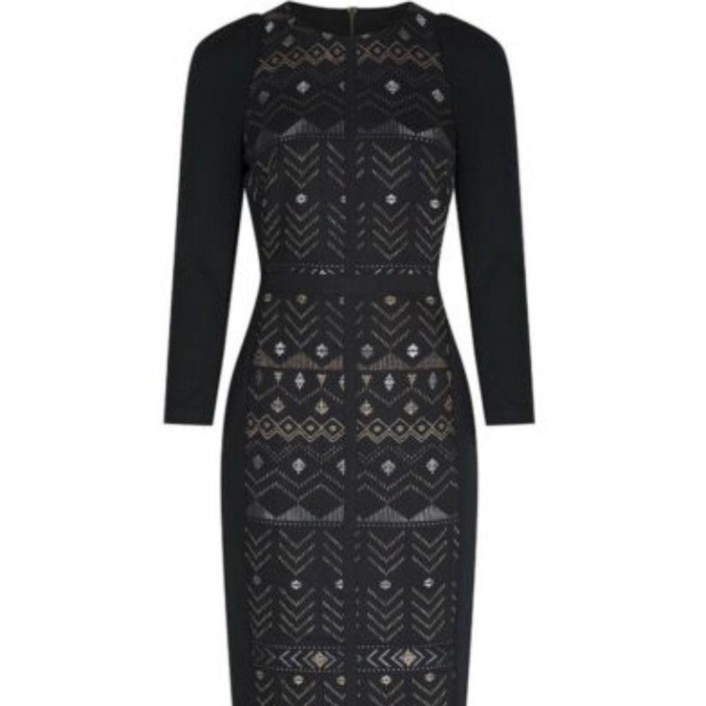 TED BAKER Deco Sparkle Jacquard Dress